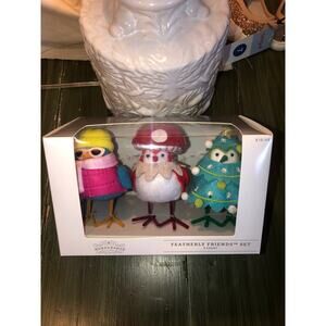 Wondershop Featherly Friends NIB 3 Bird Set Holiday Christmas Birds
